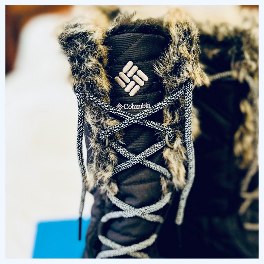 Columbia Minx Mid III Insulated Waterproof Boots Black Titanium Grey Size 7. - Picture 6 of 13